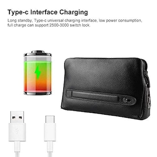 Foto 3 | Foto 3 | Cartera Inteligente Con Huella Digital Nannday De Cuero Negro Para Hombre - Venta Internacional.
