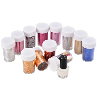 Foto 1 | Foto 1 | Juego De Láminas Adhesivas Transferibles Para Uñas Con Pegamento 12 Colores 12 Unidades - Venta Internacional.
