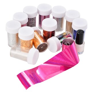 Foto 2 | Foto 2 | Juego De Láminas Adhesivas Transferibles Para Uñas Con Pegamento 12 Colores 12 Unidades - Venta Internacional.