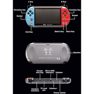 Foto 3 | Foto 3 | Consola De Videojuegos X7 Plus Con Pantalla Azul De 8 Gb Y 5 Pulgadas - Venta Internacional.