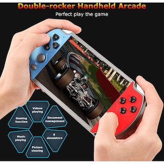Foto 4 | Foto 4 | Consola De Videojuegos X7 Plus Con Pantalla Azul De 8 Gb Y 5 Pulgadas - Venta Internacional.