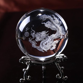 Foto 1 | Foto 1 | Bola De Cristal Hdcrystalgifts Dragón Chino 6 Cm Con Soporte - Venta Internacional.