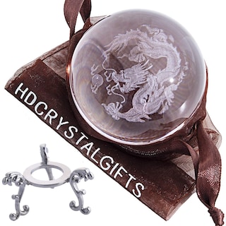 Foto 2 | Foto 2 | Bola De Cristal Hdcrystalgifts Dragón Chino 6 Cm Con Soporte - Venta Internacional.