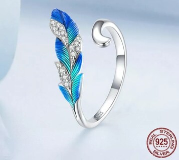 Foto 2 | Foto 2 | Anillo De Plata 925 Ajustable Con Ala Multicolor - Venta Internacional.