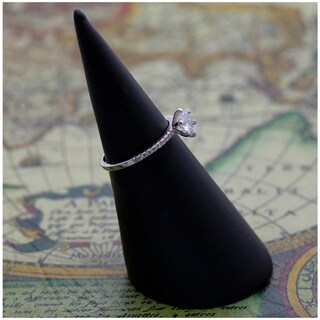 Foto 6 | Foto 6 | Anillo De Compromiso Solitario De Plata 925 Con Circonita Para Mujer - Venta Internacional.