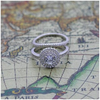 Foto 7 | Foto 7 | Anillo De Plata 925 De Doble Compromiso Con Circonitas Para Mujer - Venta Internacional.