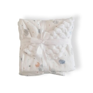 Foto 1 | Foto 1 | Manta Suave Para Bebé  Doble Capa  Nubes Azules - Venta Internacional.