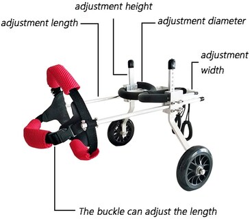 Foto 6 | Foto 6 | Silla De Ruedas Para Perros Ciclomotor Ghmhjh Ajustable Talla Xs - Venta Internacional.