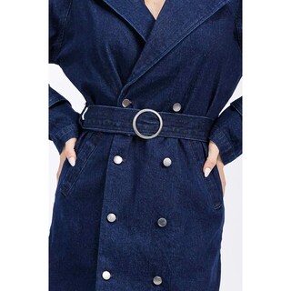 Foto 4 | Foto 4 | Gabardina De Mezclilla Roman Fashion /juvenil Dc001 (mezclilla Tono Oscuro) Azul Oscuro