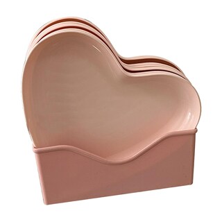 Foto 1 | Foto 1 | Plato Para Servir De Plástico Con Diseño De Corazón (5 Platos Con Soporte) - Venta Internacional.