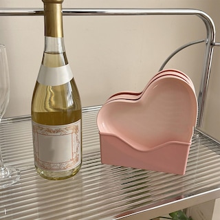 Foto 3 | Foto 3 | Plato Para Servir De Plástico Con Diseño De Corazón (5 Platos Con Soporte) - Venta Internacional.