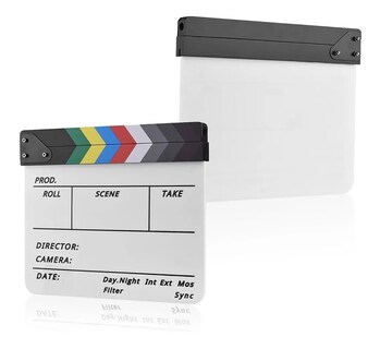 Foto 3 | Foto 3 | Clapperboard Cinema Clapperboard Professional Acrílico Blanco - Venta Internacional.