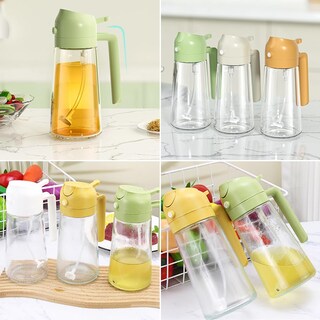 Foto 5 | Foto 5 | Pulverizador Y Dispensador De Aceite Ktog 600 Ml/20 Oz Color Verde Vidrio - Venta Internacional.