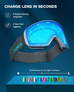 Foto 6 | Foto 6 | Gafas De Esquí Zionor X11 Con Forma Cilíndrica Magnética Para Hombre Y Mujer - Venta Internacional.