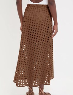 Foto 4 | Foto 4 | Falda Ailoqing 2025 Casual Casual Larga Para Mujer Algodón Marrón - Venta Internacional.