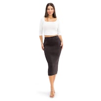 Falda Lápiz De Punto Roman Fashion /juvenil 19834 (gris Oscuro) Gris Oscuro