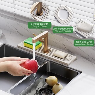 Foto 3 | Foto 3 | Faucet Mat Saparay Stone De 16 Pulgadas Para Fregadero De Cocina Protector Contra Salpicaduras - Venta Internacional.