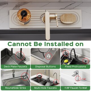 Foto 6 | Foto 6 | Faucet Mat Saparay Stone De 16 Pulgadas Para Fregadero De Cocina Protector Contra Salpicaduras - Venta Internacional.