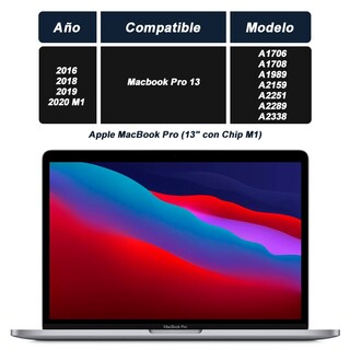 Foto 2 | Foto 2 | Funda Para Macbook Pro 13 M1 A1706/a1708/a1989/a2159/a2251/a22 - Venta Internacional.