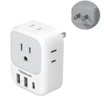 Foto 1 | Foto 1 | Xtellar Adaptador Japón Viaje Universal Japonés Enchufe De Corriente Con 3 Usb (1 Usb C) Cargador Tipo C Con 4 Salidas Ca