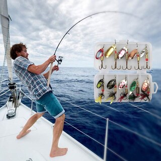 Foto 5 | Foto 5 | Juego De 10 Unidades Con Lentejuelas Y Anzuelo Realista Para Señuelos De Pesca - Venta Internacional.