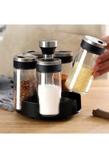 Foto 3 | Foto 3 | Juego De Tarros De Especias Remex 6 Tarros De Vidrio Con Base Metálica Giratoria - Venta Internacional.