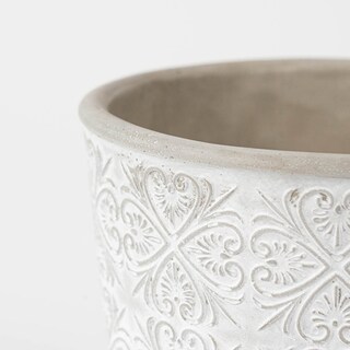 Foto 2 | Foto 2 | Maceta Laurel White Cement 20x23cm - Venta Internacional.