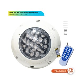 Foto 1 | Foto 1 | Foco De Piscina Vulcano Led Multicolor 18 W 12 V Con Mando A Distancia - Venta Internacional.