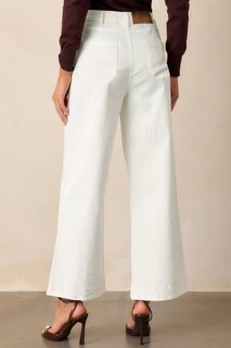 Foto 3 | Foto 3 | Vaqueros Cortos De Pierna Ancha Allimy Para Mujer Color Blanco Talla 12 - Venta Internacional.
