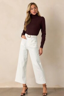 Foto 4 | Foto 4 | Vaqueros Cortos De Pierna Ancha Allimy Para Mujer Color Blanco Talla 12 - Venta Internacional.