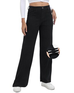 Foto 1 | Foto 1 | Vaqueros Toniry De Pierna Ancha Para Mujer Talle Alto Color Negro - Venta Internacional.