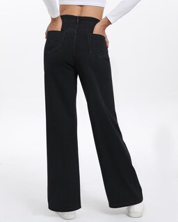 Foto 2 | Foto 2 | Vaqueros Toniry De Pierna Ancha Para Mujer Talle Alto Color Negro - Venta Internacional.