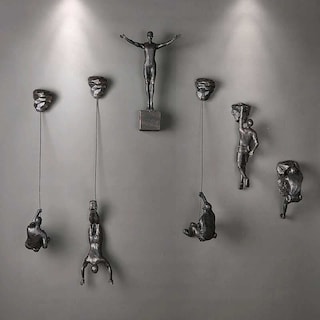 Foto 6 | Foto 6 | Escultura Decorativa Xyqxyq Climber Rust Wall Art Art De Resina - Venta Internacional.