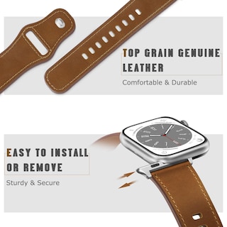 Foto 3 | Foto 3 | Correa De Reloj Wppqtrv De Piel Compatible Con Apple De 41 Mm/40 Mm/38 Mm - Venta Internacional.