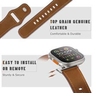 Foto 3 | Foto 3 | Correa De Reloj Wppqtrv De Piel Compatible Con Apple De 41 Mm/40 Mm/38 Mm - Venta Internacional.