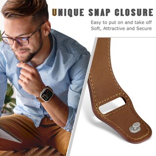 Foto 6 | Foto 6 | Correa De Reloj Wppqtrv De Piel Compatible Con Apple De 41 Mm/40 Mm/38 Mm - Venta Internacional.