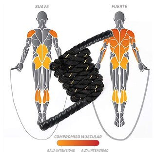 Foto 2 | Foto 2 | Jump Rope Battle Heavy Duty  3 M De Largo  1 4 Kg  Para Entrenamiento - Venta Internacional.