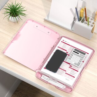 Foto 7 | Foto 7 | Caja De Almacenamiento Con Portapapeles Rimilak De Plástico Con Almacenamiento Color Rosa - Venta Internacional.