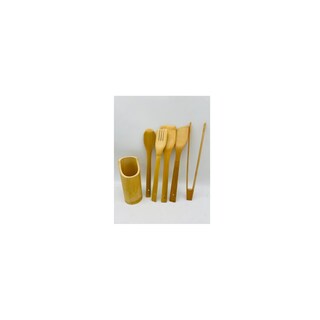 Foto 1 | Foto 1 | Juego De Cubiertos Y Utensilios De Bambú 6 Piezas Para Cocinar Y Servir - Venta Internacional.