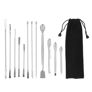 Foto 5 | Foto 5 | Juego De Espátulas De Laboratorio Walfront De Acero Inoxidable De 12 Piezas Con Bolsa De Tela - Venta Internacional.