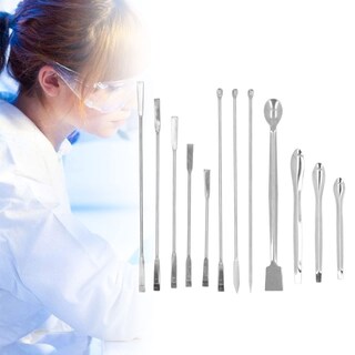 Foto 7 | Foto 7 | Juego De Espátulas De Laboratorio Walfront De Acero Inoxidable De 12 Piezas Con Bolsa De Tela - Venta Internacional.