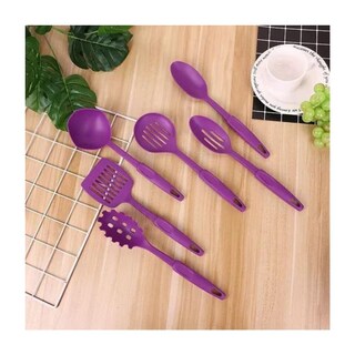 Foto 3 | Foto 3 | Juego De Utensilios De Cocina Antiadherentes Templados  14 Piezas  Color Morado Con Utensilios - Venta Internacional.