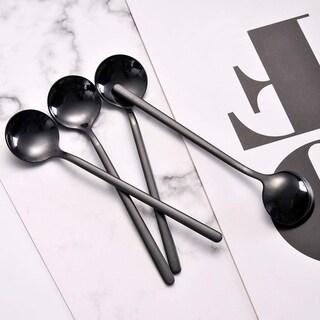 Foto 2 | Foto 2 | Juego De 8 Minicucharas De Café Espresso Linwin De Acero Inoxidable Negro Mate - Venta Internacional.