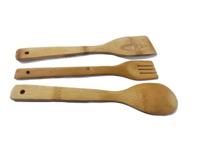 Foto 2 | Foto 2 | Set De Utensilios De Cocina De Madera De Bambú 3 Piezas - Venta Internacional.