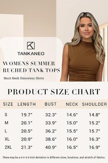 Foto 7 | Foto 7 | Camiseta Corta Tankaneo Para Mujer Sin Mangas Cuello Alto Color Negro - Venta Internacional.