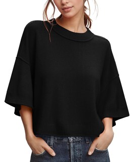 Foto 1 | Foto 1 | Jersey Corto Zdc Para Mujer Manga 3/4 Manga 3/4 Color Negro - Venta Internacional.