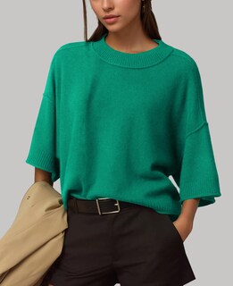 Foto 2 | Foto 2 | Jersey Zdc De Verano Para Mujer Manga 3/4 Top Corto Verde - Venta Internacional.