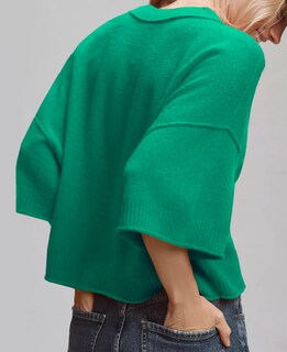 Foto 6 | Foto 6 | Jersey Zdc De Verano Para Mujer Manga 3/4 Top Corto Verde - Venta Internacional.