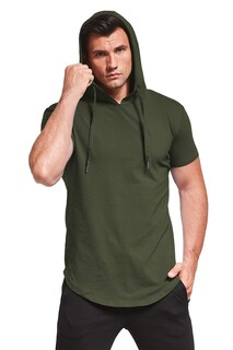 Foto 6 | Foto 6 | Sudadera Con Capucha Aiyino Para Hombre Deportiva Manga Corta Color Verde Militar - Venta Internacional.