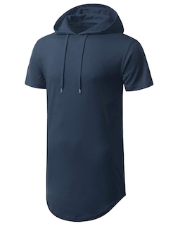 Foto 2 | Foto 2 | Sudadera Con Capucha Aiyino De Manga Corta Para Hombre A La Moda Deportiva S-5x Azul Marino - Venta Internacional.